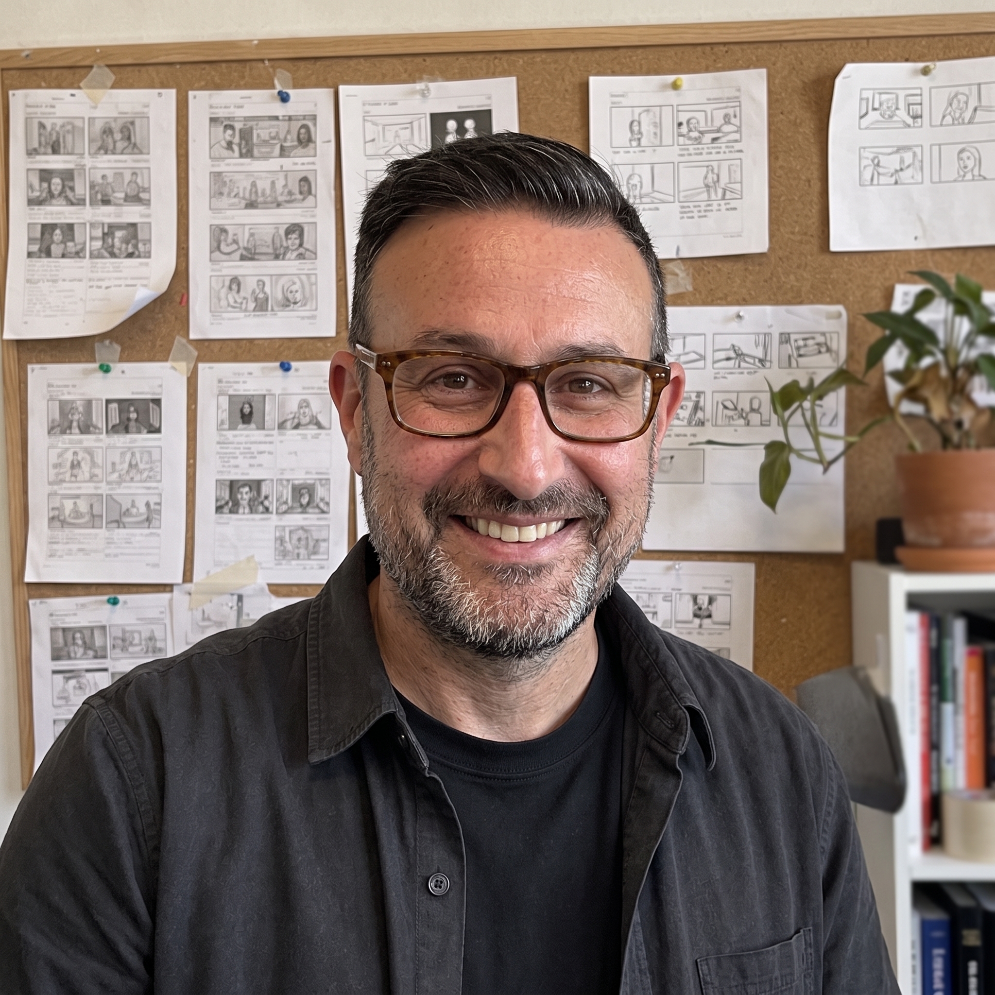 Ben Corber in his creative studio workspace